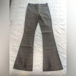 Fashion Nova Gray Plaid Flare Pants